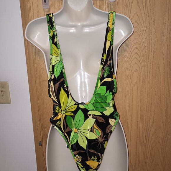 NEW Fendi Reversible Printed Stretch-chenille Swimsuit Dream Garden EU 46 US 10 - Picture 7 of 16